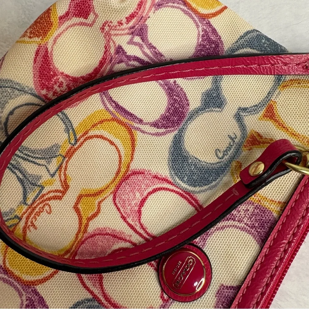 Coach multicolor signature wristlet - Picture 5 of 6